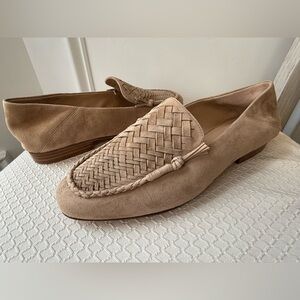 Veronica Beard Women’s Anica Suede Loafers Beige Size 8
